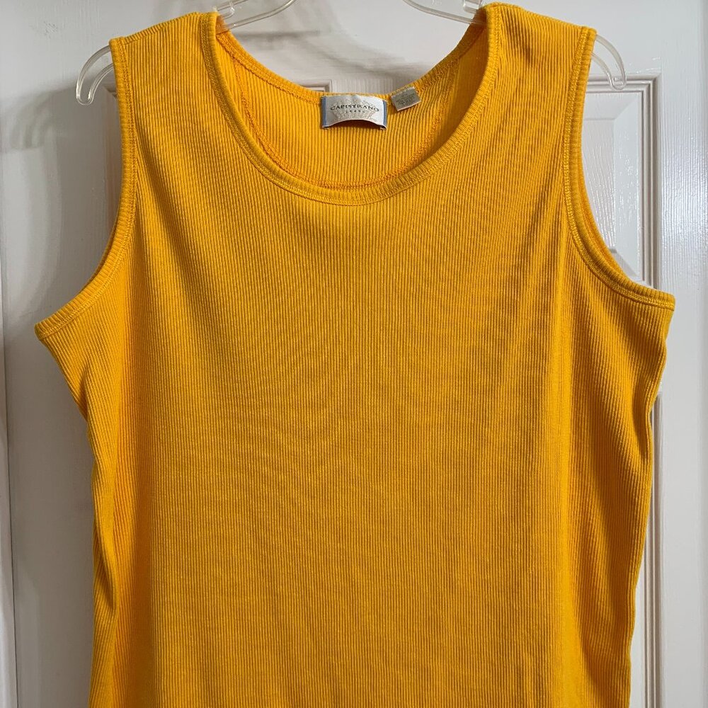 Capistrano Brand Women's Golden Yellow Sleeveless Tank Top, Size 26/28